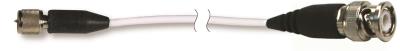 general purpose coaxial cable, white fep jacket, 3-ft, 10-32 plug to bnc plug