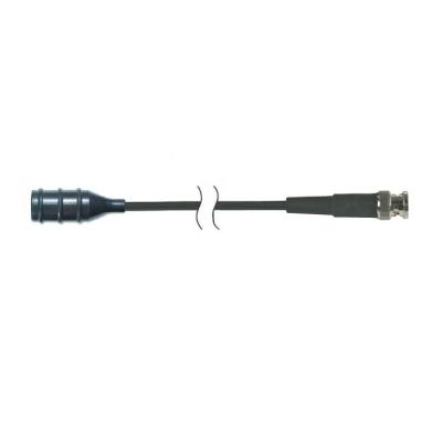 low-cost, black coaxial cable (rg58/u), 10-ft, 2-socket enviro sealed splash proof boot to bnc plug