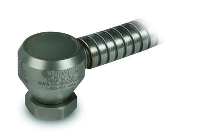 industrial vibration sensor, 4 to 20 ma output, 0 to 2 in/sec pk, 3 to 1 k hz side exit, 10-ft integral armor cable